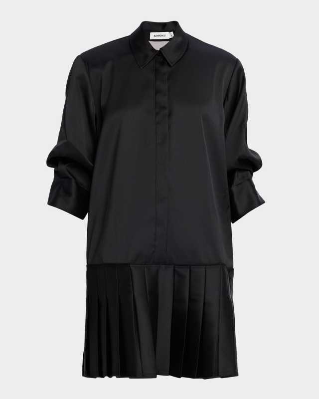 Regina Drop-Waist Mini Shirtdress